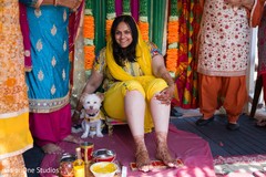 Maharani posing with pet Maharani posing with pet