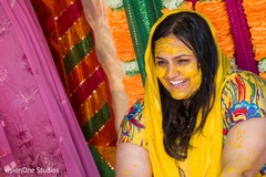Maharani during the haldi ceremony Maharani during the haldi ceremony