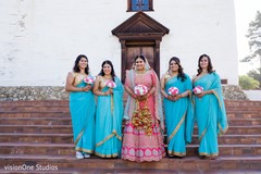 Maharani posing with her beautiful bridesmaids Maharani posing with her beautiful bridesmaids