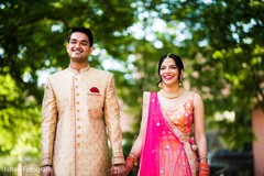 Indian couple first look photo. Indian couple first look photo.