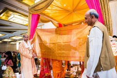 Indian groom about to meet bride at ceremony. Indian groom about to meet bride at ceremony.