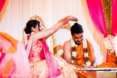 Indian wedding ceremony ritual showering of rice. Indian wedding ceremony ritual showering of rice.