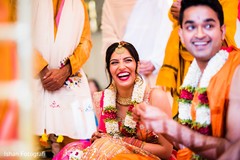 Joyful Indian couple at their wedding ceremony. Joyful Indian couple at their wedding ceremony.