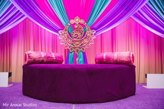 Colorful sangeet stage draping decorations. Colorful sangeet stage draping decorations.