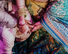 Indian bride and groom holding hands photo. Indian bride and groom holding hands photo.
