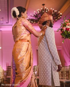 Maharani surprising the groom. Maharani surprising the groom.