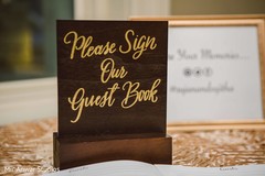 Elegant Indian wedding guest book sign. Elegant Indian wedding guest book sign.