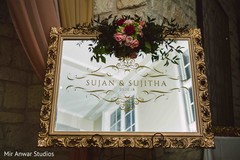 Marvelous Indian wedding personalized mirror decoration. Marvelous Indian wedding personalized mirror decoration.