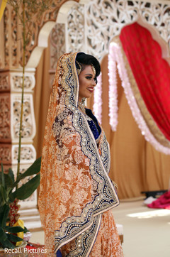 Indian bride ready for her reception party. Indian bride ready for her reception party.