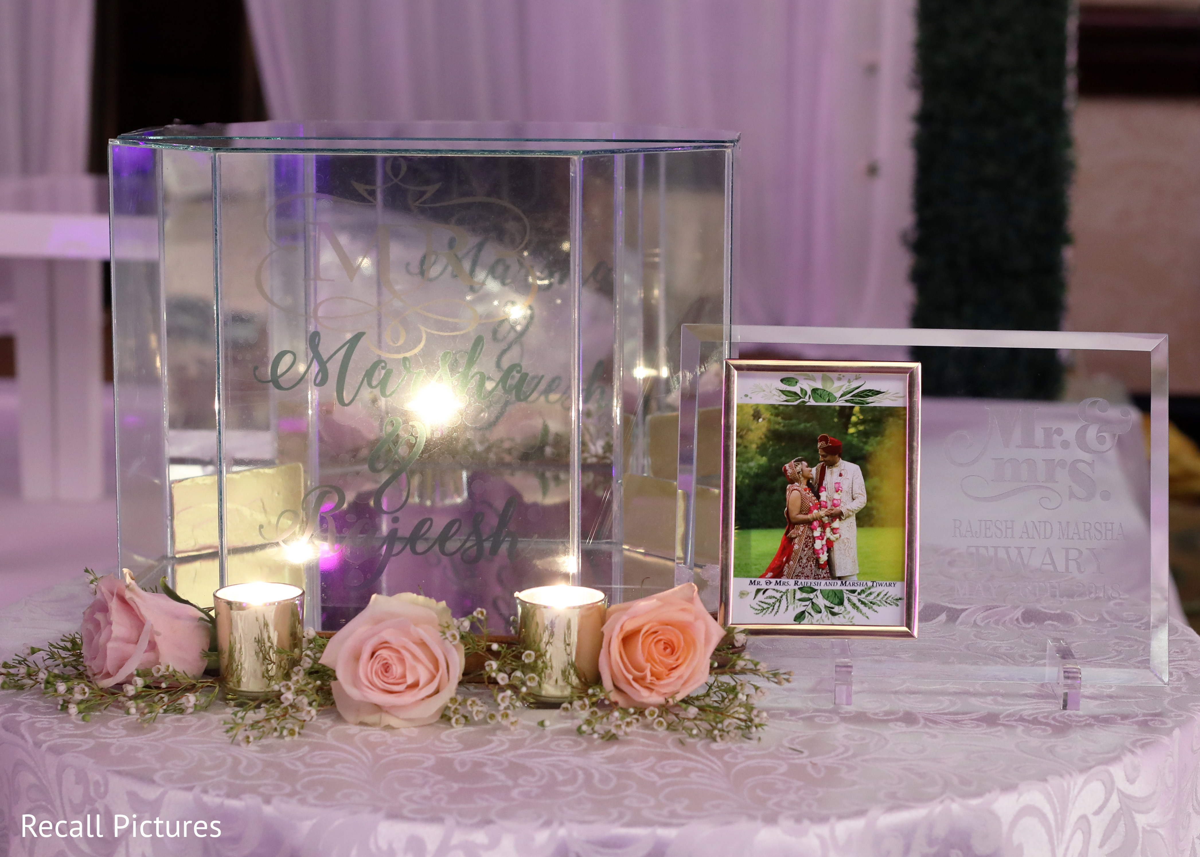 Incredible Indian wedding personalized glass decoration. Photo 218684