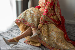 Maharani putting her shoes on Maharani putting her shoes on