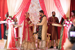 Indian bride and groom during the ceremony Indian bride and groom during the ceremony