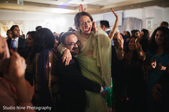 Indian wedding reception dance scene. Indian wedding reception dance scene.