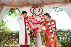 Maharani posing with Indian groom after the ceremony Maharani posing with Indian groom after the ceremony