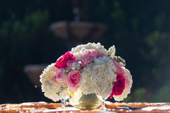 Floral arrangement details of the reception Floral arrangement details of the reception