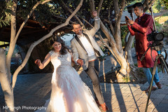 Indian couple making their entrance to the reception Indian couple making their entrance to the reception
