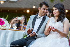Indian newlyweds during the choreographies Indian newlyweds during the choreographies
