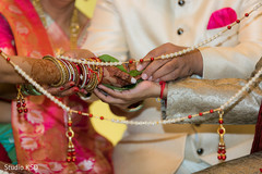 Indian ritual holding areca nut , flower petal and rice on leaf. Indian ritual holding areca nut , flower petal and rice on leaf.