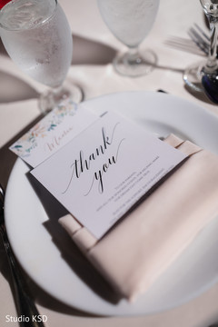Personalized Indian wedding "Thank You" table stationery. Personalized Indian wedding "Thank You" table stationery.