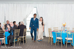 Indian newlyweds making their entrance Indian newlyweds making their entrance