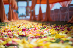 Closeup capture of Indian wedding ceremony aisle decor. Closeup capture of Indian wedding ceremony aisle decor.