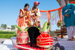 Marvelous capture of Indian couple at wedding ritual. Marvelous capture of Indian couple at wedding ritual.