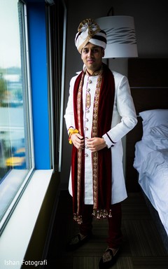 Indian groom wearing the sherwani Indian groom wearing the sherwani
