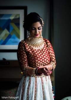 Indian bride's lengha details Indian bride's lengha details