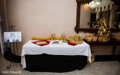 Table at the Indian wedding venue Table at the Indian wedding venue