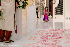 Lovely Indian flower girl entrance. Lovely Indian flower girl entrance.