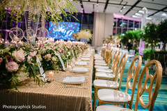Elegant indian wedding table flowers decor. Elegant indian wedding table flowers decor.