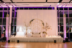 Stunning Indian wedding reception stage decor. Stunning Indian wedding reception stage decor.
