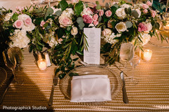 Dreamy indian wedding reception table flower decoration. Dreamy indian wedding reception table flower decoration.