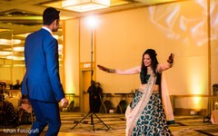 Upbeat Indian bride and groom dance capture. Upbeat Indian bride and groom dance capture.