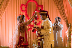 Maharani placing the garland on Raja Maharani placing the garland on Raja