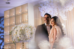 Indian couple at the reception venue Indian couple at the reception venue