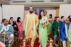 Indian bridesmaids and groomsmen entrance to ceremony. Indian bridesmaids and groomsmen entrance to ceremony.