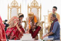 Indian couple lighting up the sacred fire. Indian couple lighting up the sacred fire.