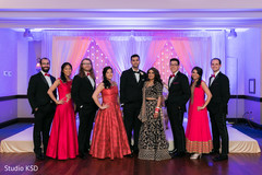 Indian bride and groom with bridesmaids and groomsmen photo session Indian bride and groom with bridesmaids and groomsmen photo session
