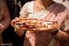 Indian pre-wedding milni ritual items. Indian pre-wedding milni ritual items.