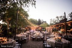 Indian wedding reception venue outdoors setup. Indian wedding reception venue outdoors setup.
