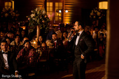 Indian wedding guest giving out his speech. Indian wedding guest giving out his speech.