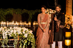 Indian groom giving out his reception speech. Indian groom giving out his reception speech.