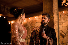 Raja talking to maharani at wedding reception. Raja talking to maharani at wedding reception.
