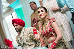 Joyful indian bride during wedding reception Joyful indian bride during wedding reception