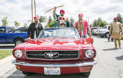 Indian groom's baraat procession. Indian groom's baraat procession.