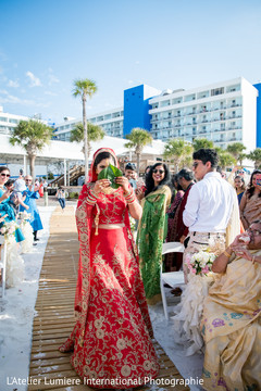 Indian bride with guests Indian bride with guests