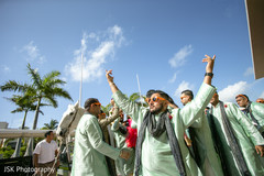 Indian groomsmen at baraat procession capture. Indian groomsmen at baraat procession capture.