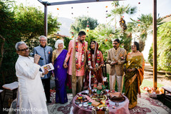 Indian bride and groom getting married Indian bride and groom getting married