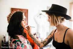 Makeup artist assisting the Maharani Makeup artist assisting the Maharani